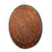 Bruin-leder-kunstklep Dartbord (Voorkant Rechts)