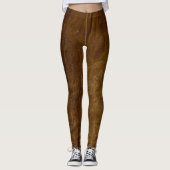 bruin leder leggings (Voorkant)