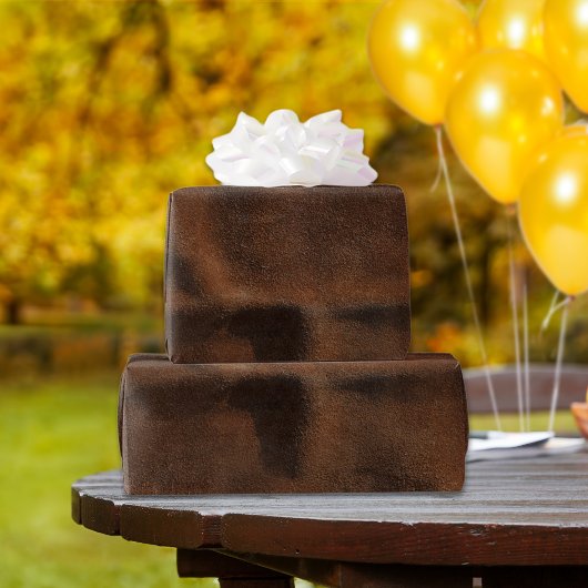 Bruin leder, look-like coat cadeaupapier