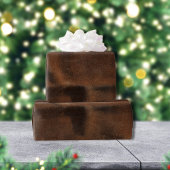 Bruin leder, look-like coat cadeaupapier