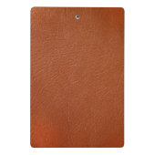 Bruin leder mini klembord (Achterkant)