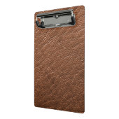 Bruin leder mini klembord (Angled2)