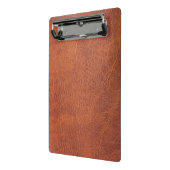 Bruin leder mini klembord (Angled2)