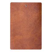 Bruin leder mini klembord (Achterkant)