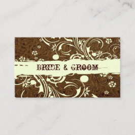 Bruin leder plaatskaartje