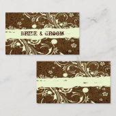 Bruin leder plaatskaartje (Voorkant / Achterkant)