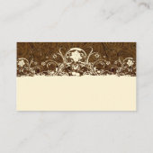 Bruin leder plaatskaartje (Achterkant)