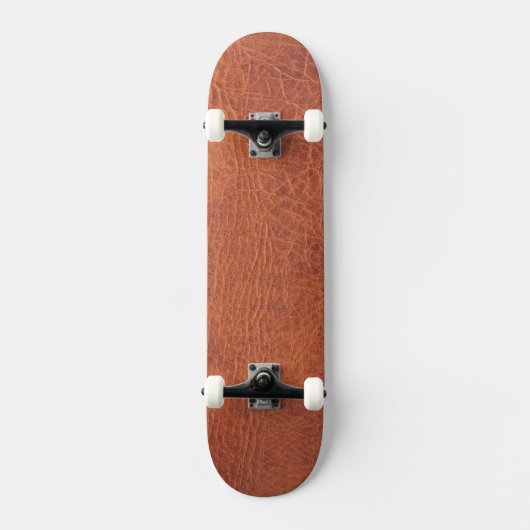 Bruin leder skateboard (Voorkant)