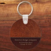 Bruin leder sleutelhanger (Voorkant)