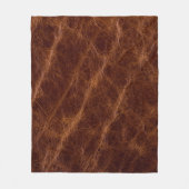 Bruin leder textureleder, textuur, abstract, acce fleece deken (Voorkant)