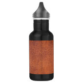 Bruin leder waterfles  (Links)