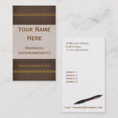 Bruin lederen boek Visitekaartje (Voorkant / Achterkant)