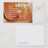 Bruin lederen leven visitekaartje (Voorkant / Achterkant)