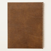 Bruin lederen planner. planner (Achterkant)