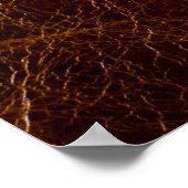 Bruin lederen textureleder, textuur, achtergrond,  poster (Hoek)