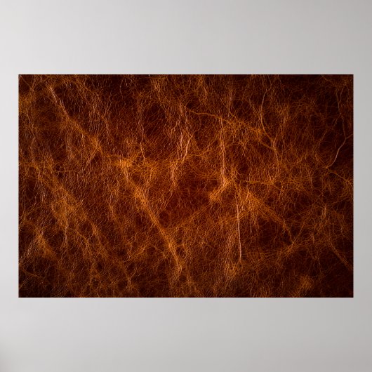 Bruin lederen textureleder, textuur, achtergrond,  poster (Voorkant)