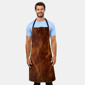 Bruin lederen textureleder, textuur, achtergrond,  schort (Gedragen)