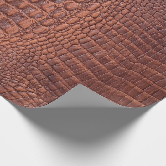 Bruin lederen textuur achtergrondabstract, gerijpt cadeaupapier (Hoek)