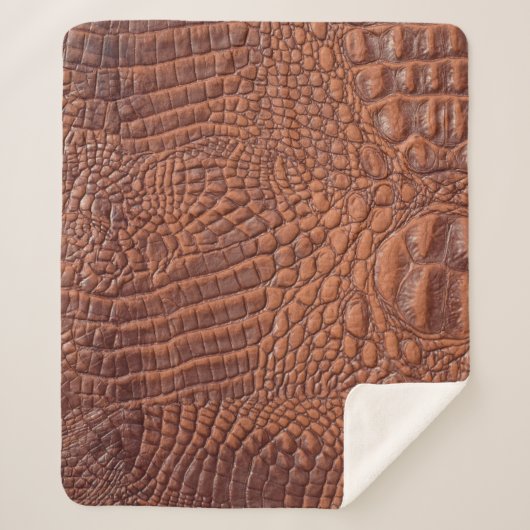 Bruin lederen textuur backgrondontwerp, fond, abst sherpa deken (Voorkant)