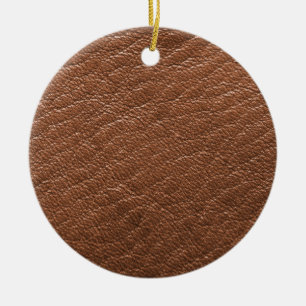 Bruin lederen textuur keramisch ornament