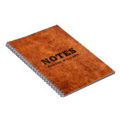 Bruin lederen textuur notitieboek (Rechterzijde)