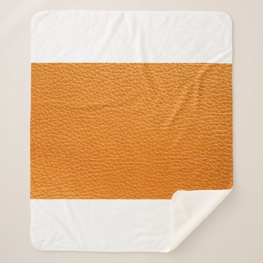 Bruin lederen textuur sherpa deken (Voorkant)