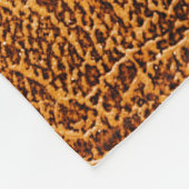 Bruin leer: Gedetailleerde Textuurclose-up Fleece Deken (Hoek)