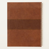 Bruin leer met hechtingen effect planner (Achterkant)