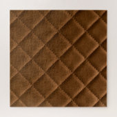 Bruin leer, ruitmotief tekening legpuzzel (Horizontaal)