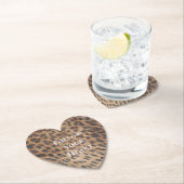 Bruin Leopard Animal Print Sparkle Kartonnen Onderzetters (Insitu)