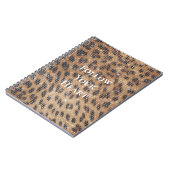 Bruin Leopard Animal Print Sparkle Notitieboek (Linkerzijde)
