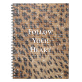 Bruin Leopard Animal Print Sparkle Notitieboek (Voorkant)