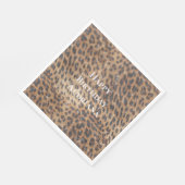 Bruin Leopard Animal Print Sparkle Servet (Hoek)