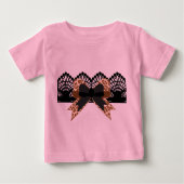 Bruin leopard Bow & Black Lace Pink Tutu (Voorkant)