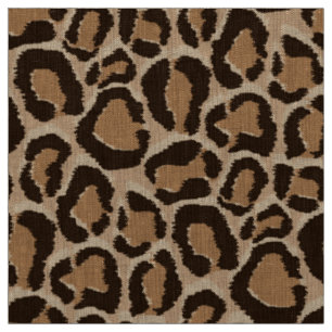 Bruin Leopard Dierenprint op grote schaal Stof