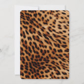 Bruin Leopard Dierenprint Trouwen Kaart (Achterkant)