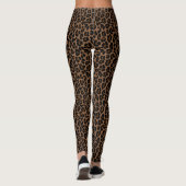 Bruin leopard Spots Animal Pattern Leggings (Achterkant)