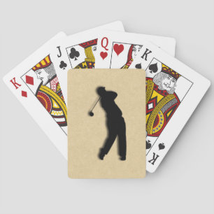 Bruin Leren Golf Pokerkaarten