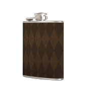 bruin leren harlequinepatroon heupfles (Links)