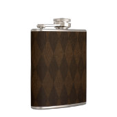 bruin leren harlequinepatroon heupfles (Rechts)