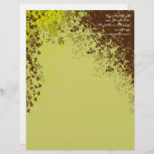 Bruin & Limoen bladeren Letterkop Briefhoofd Ontwerp (Voorkant / Achterkant)