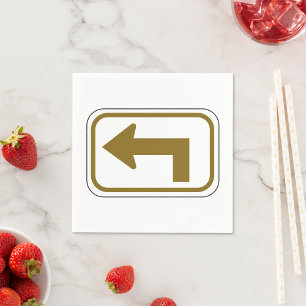 Bruin linker-pijlpapier Napkins Servet