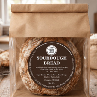 Bruin Logo Toevoegen Cottage Law Sourdough Brood L Ronde Sticker
