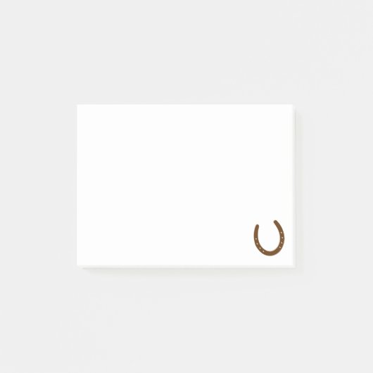 Bruin Lucky Hoefijzer Post-it® Notes (Voorkant)