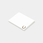 Bruin Lucky Hoefijzer Post-it® Notes (Schuin)