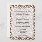 Bruin Luipaard Print Bruiloft Kaart (Voorkant)