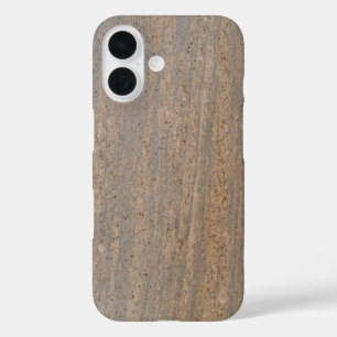 Bruin marmer gedraaid -past zich aan voor alle gev iPhone 16 hoesje