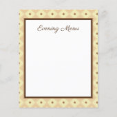 Bruin menu Lunch en diner in diamant-ontwerp (Achterkant)