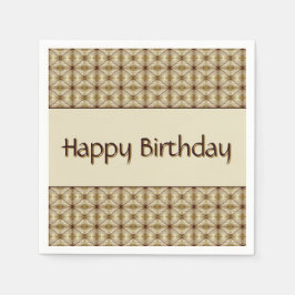 Bruin met gouden patroon servet