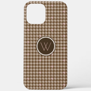Bruin met Roos Gold Houndstooth Hoesje-Mate Hoesje